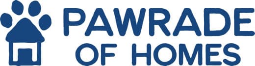 Pawrade of Homes logo — paw print with house icon