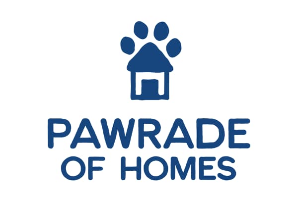 Pawrade of Homes logo — paw print with house icon
